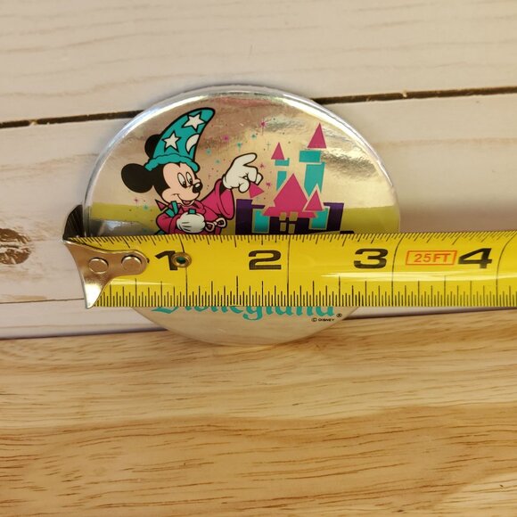 Disneyland 35th Anniversary Pinback Button Mickey Sorcerer Hat 1990 Memorabilia - Picture 3 of 3
